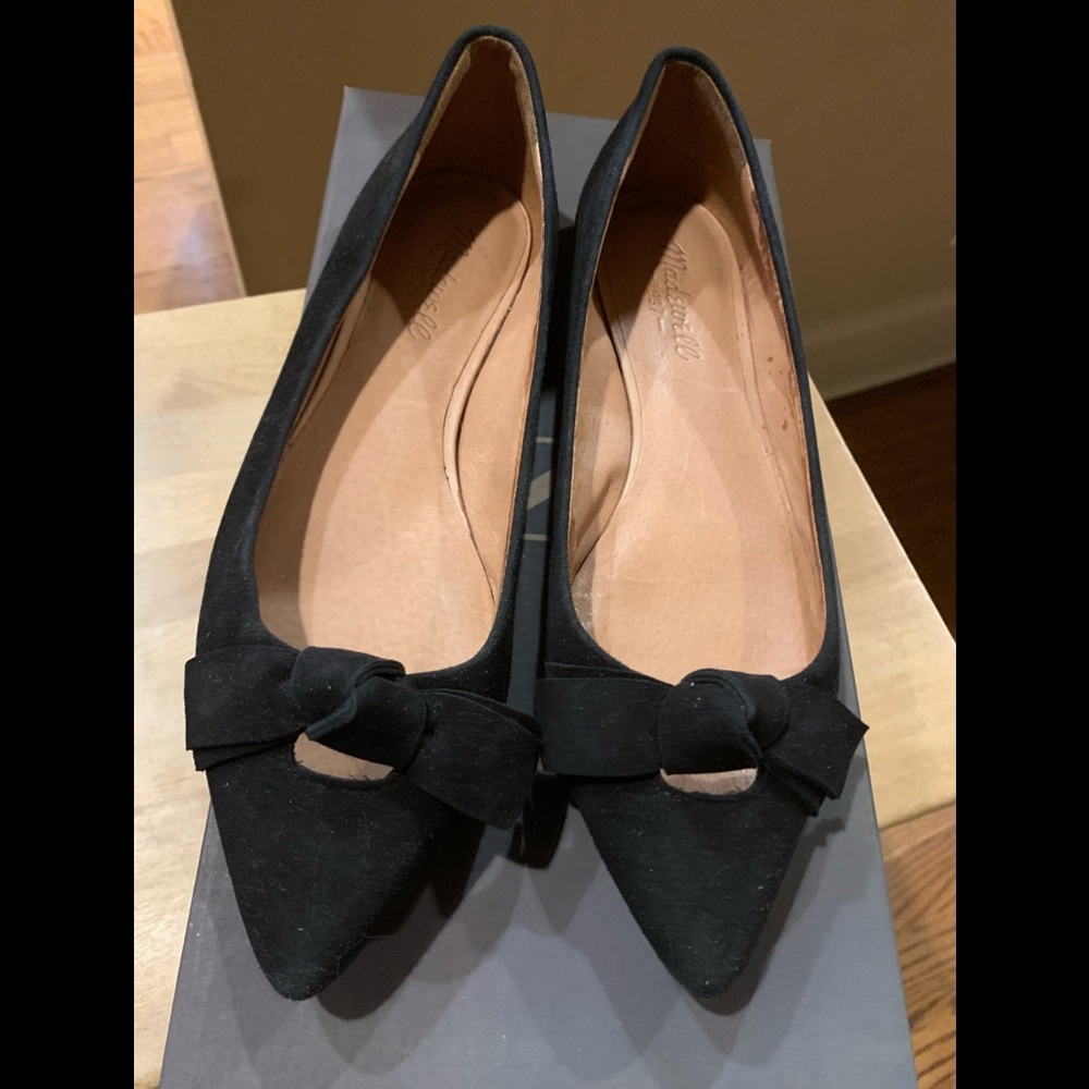 Madewell suede pointy toe flat (no box)